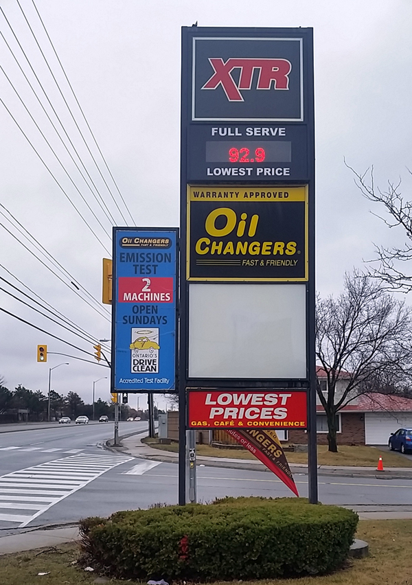 Gas Station Pylon Sign